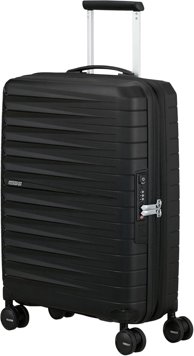 Fastfoward Equipaje rígido expandible con ruedas giratorias, Flash Black, equipaje de mano