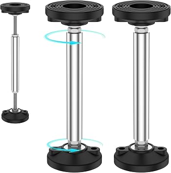2Pcs Telescopic Support Rod Stainless Steel Cabinet Adjustable Support Pole 300kg Weight Capacity High Hardness Sink Support Bracket 9.45-14.57inch/11.02-16.53inch/14.96-20.47inch ZHAZHAMO