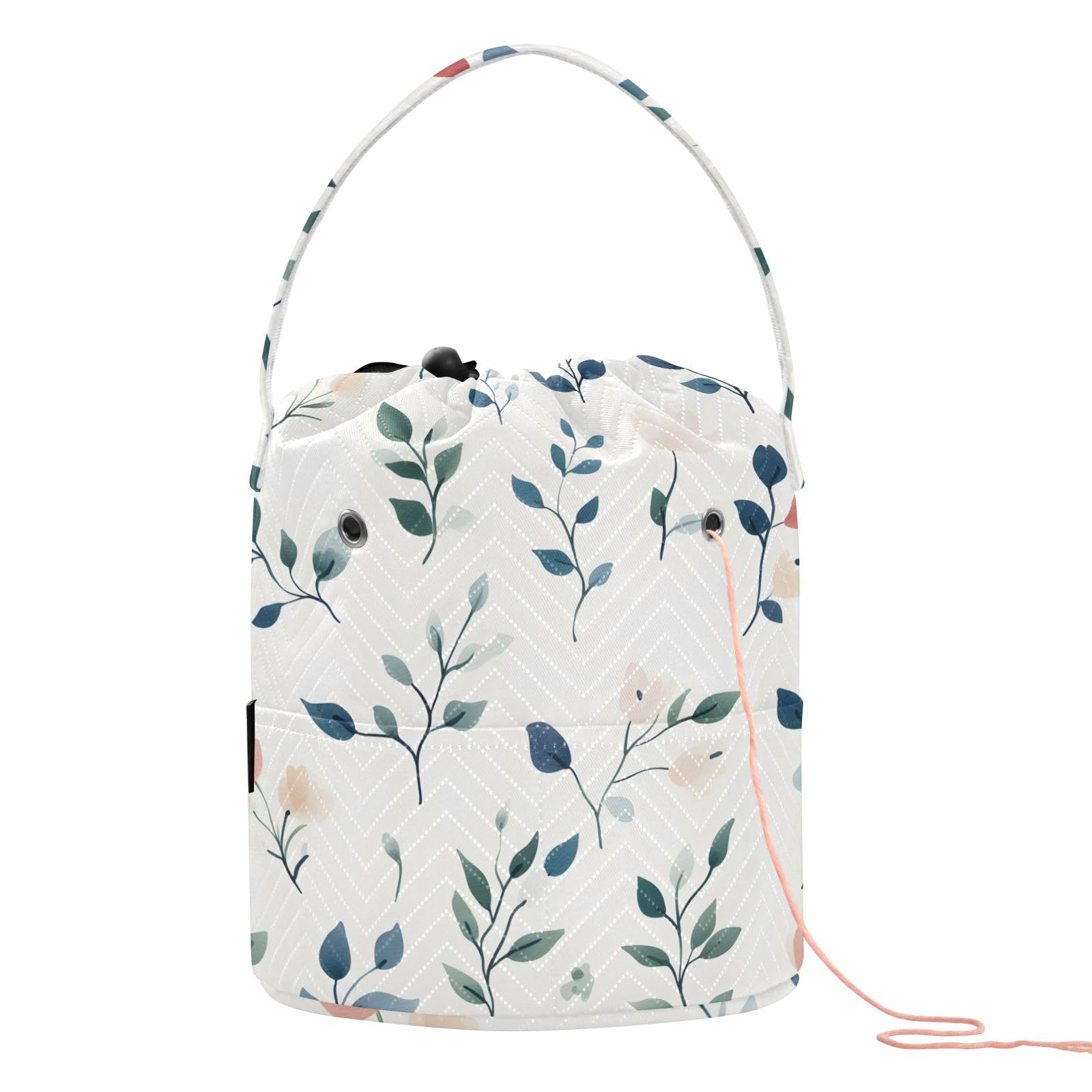 Yarn Storage Bag Small Crochet Bag Knitting Bag Organizer Leaf Yarn Bags for Crocheting Basket