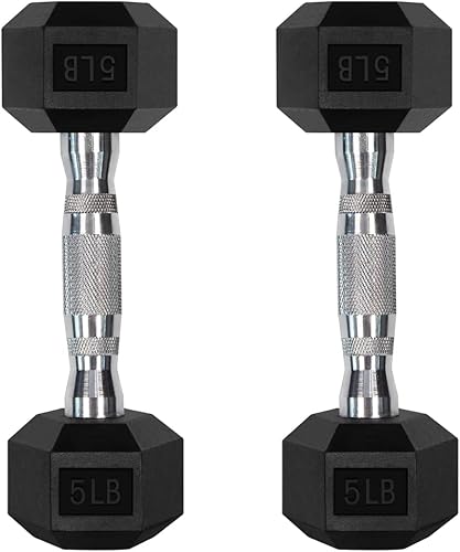 Miniatura 18 de RitFit 5-780LBS Rubber Coated Hex Dumbbell Weight Set with Rack for Home Gym, Strength Training, Workouts