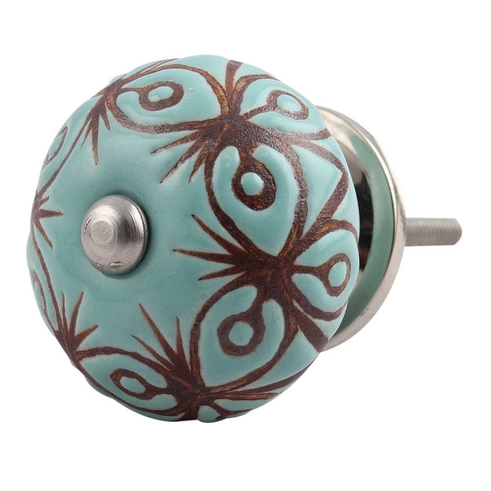 IndianShelf 4 Piece Green Floral Ceramic Drawer Knobs for Kitchen Cabinet Hardware Door Decorative Dresser Pulls Luxurious Artworks (B06X3QJ5NQ) Amazon Price History, Amazon Price Tracker