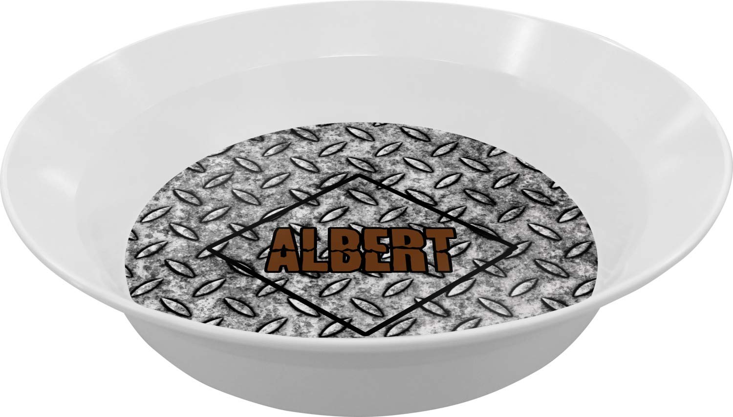 Personalized Diamond Plate Melamine Bowl - 12 oz