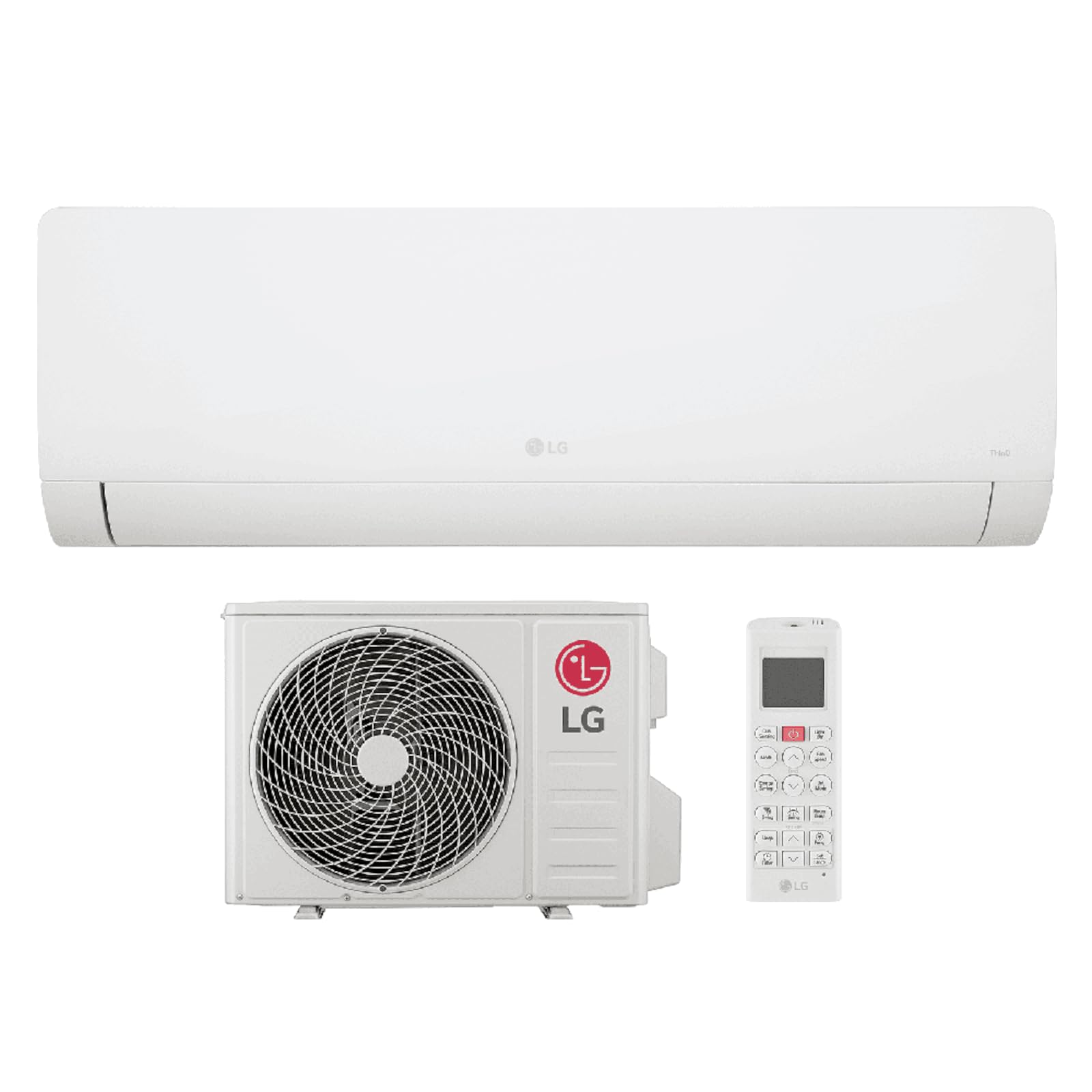 LG Climatiseur Mono Split 24 000 Btu Libero WZ24 (WZ24AWN.SNU1+WZ24AWU.SUU1), Conditionneur d'Air Inverter R32 A++/A+, Pompe à Chaleur WiFi, Blanc Mat