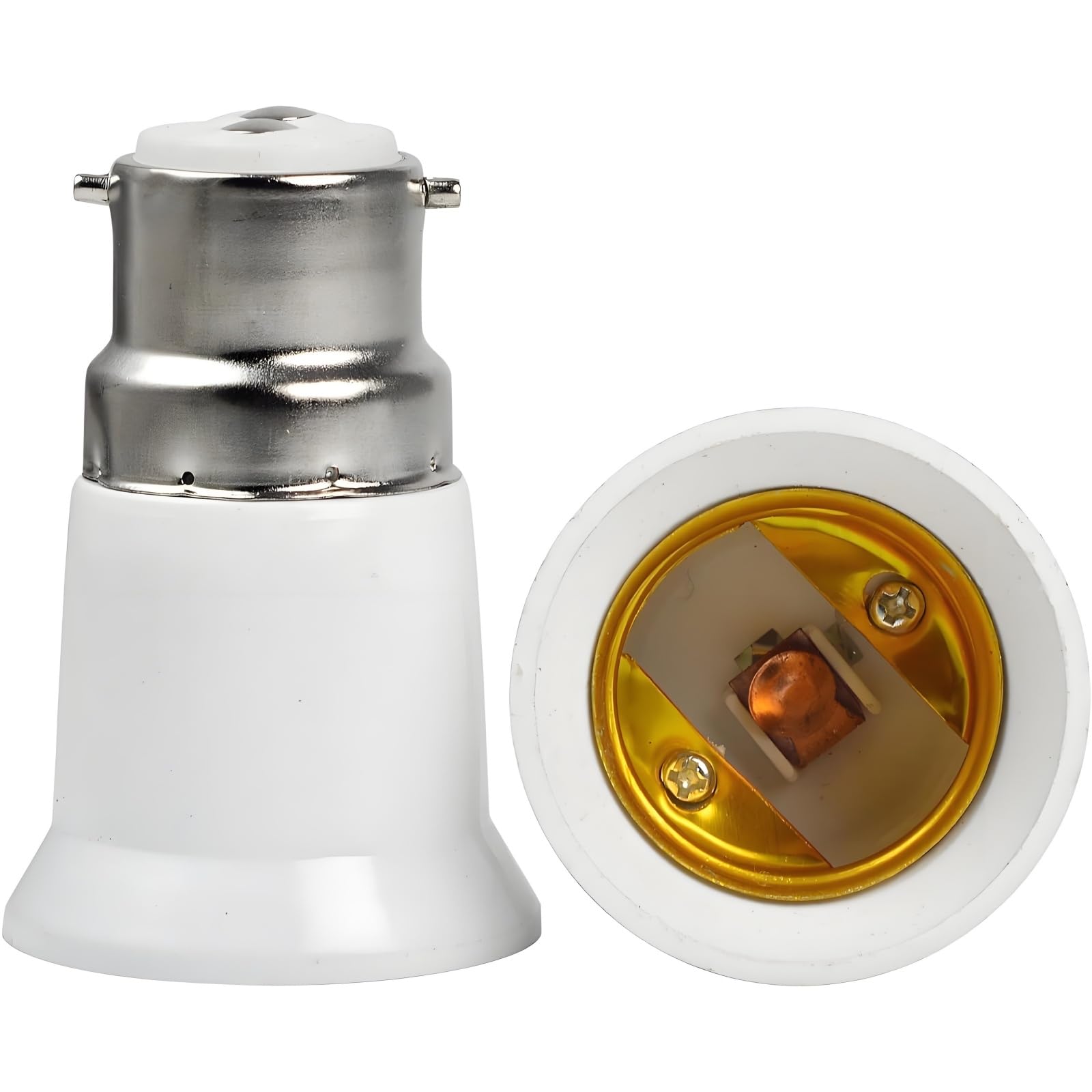 Gammaeon Universal Bayonet BC B22 to ES E27 Screw Light Bulb Adaptor Lamp Fitting Converter Holder, Lamps, Bases and Shades