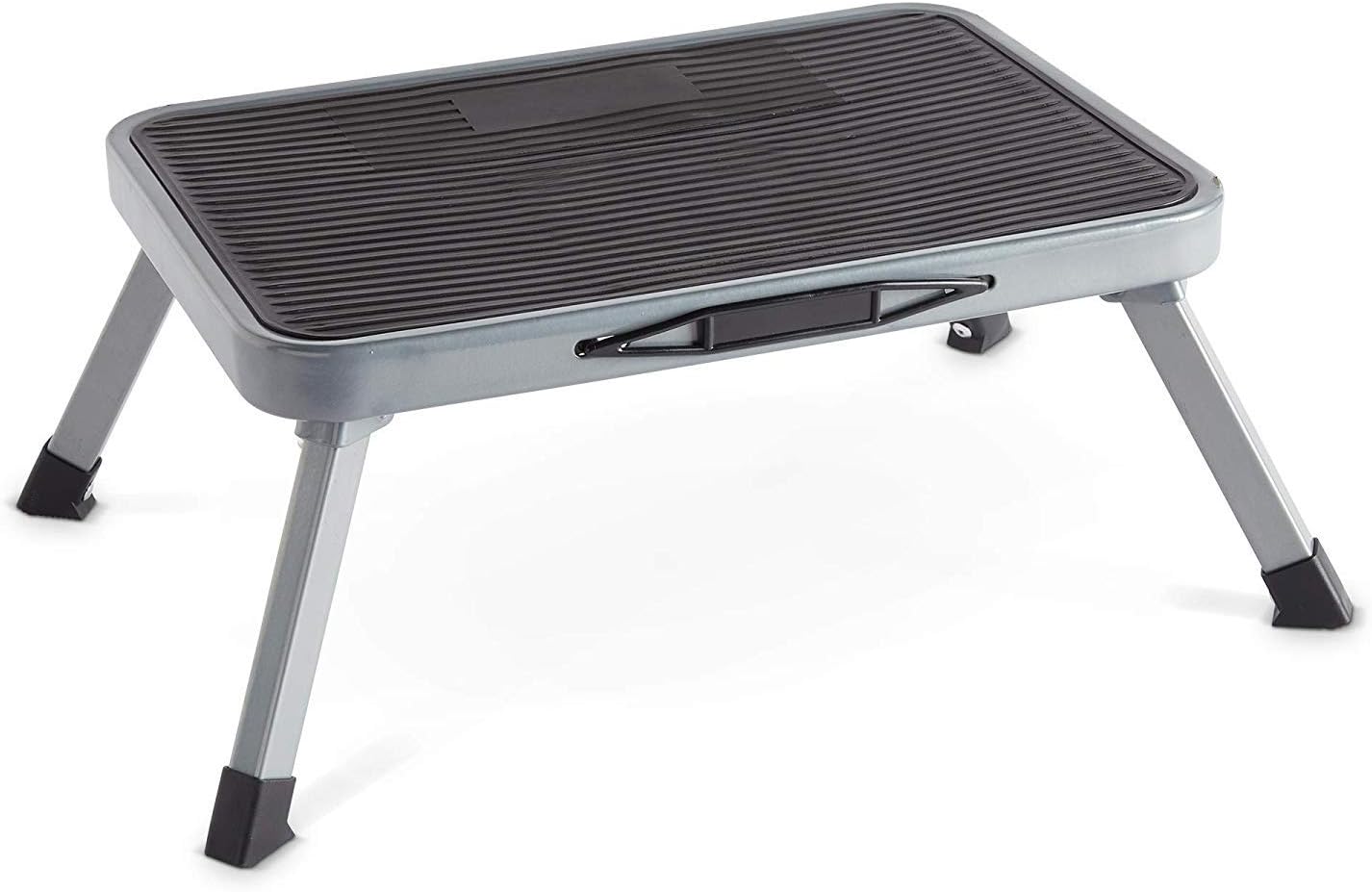 Hawk KingStep Stool Steel Portable Lightweight Folding Step Platform with Non-Slip Rubber Feet and 330lbs Capacity - L18 x W12 X H7
