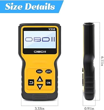 OBD2 Car Scanner Diagnostic Tool, Vehicle Engine Fault Code Reader CAN Diagnostic Scan Tool, Check Automotive Engine Light Emission Monitor Status, Universal for SUV RV Truck