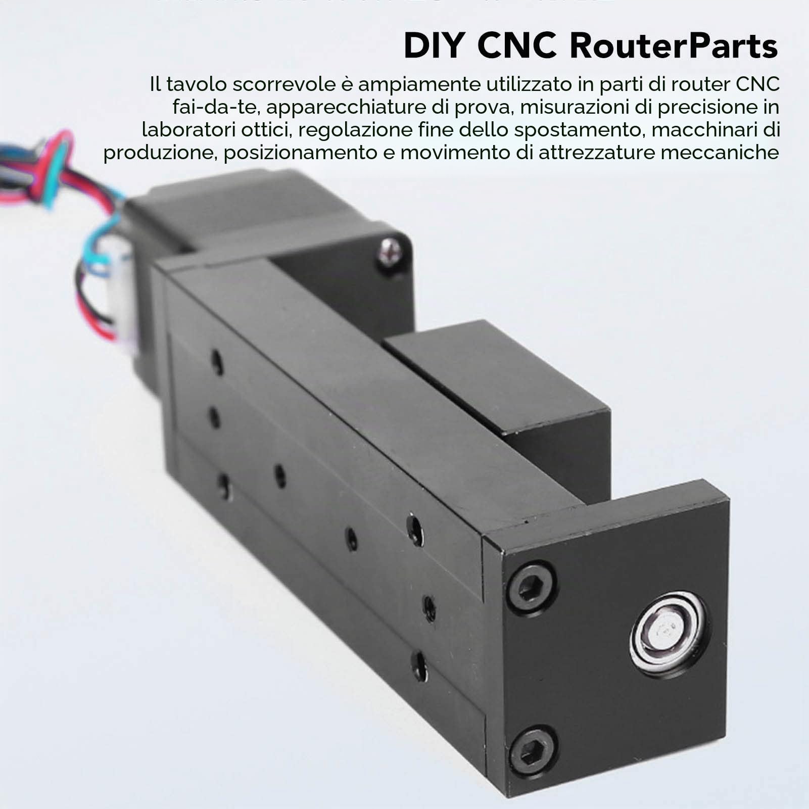 Attuatore lineare a scorrimento su rotaia, Attuatore lineare a palcoscenico Corsa di 200 mm per la fresatrice del router CNC di DIY