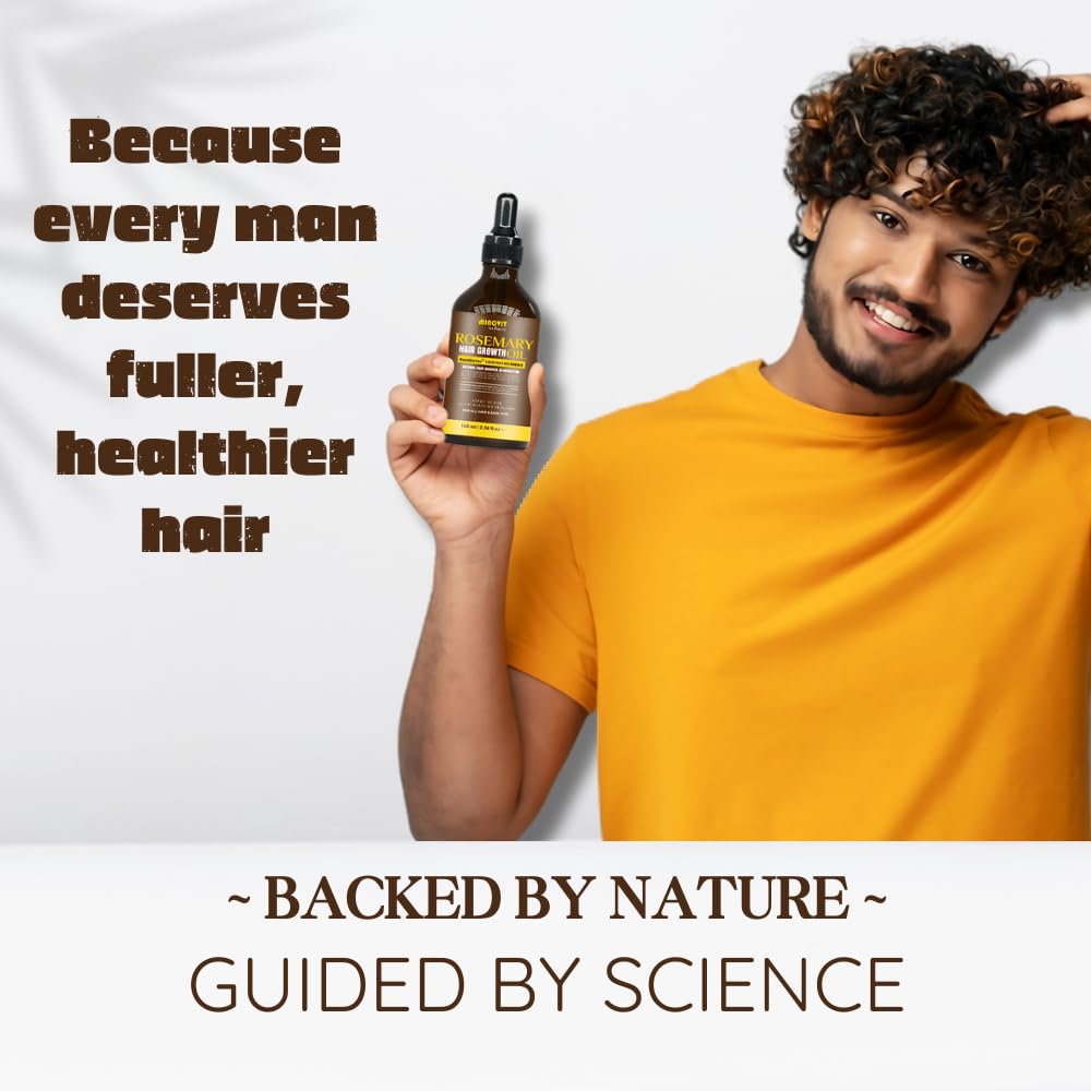 Rosemary Oil For Hair Growth (3.4 Fl Oz) Infused With Biotin, Vitamin E, Almond Oil & Coconut - Hair Strengthening, Nourishing & Volumizing - Image 8