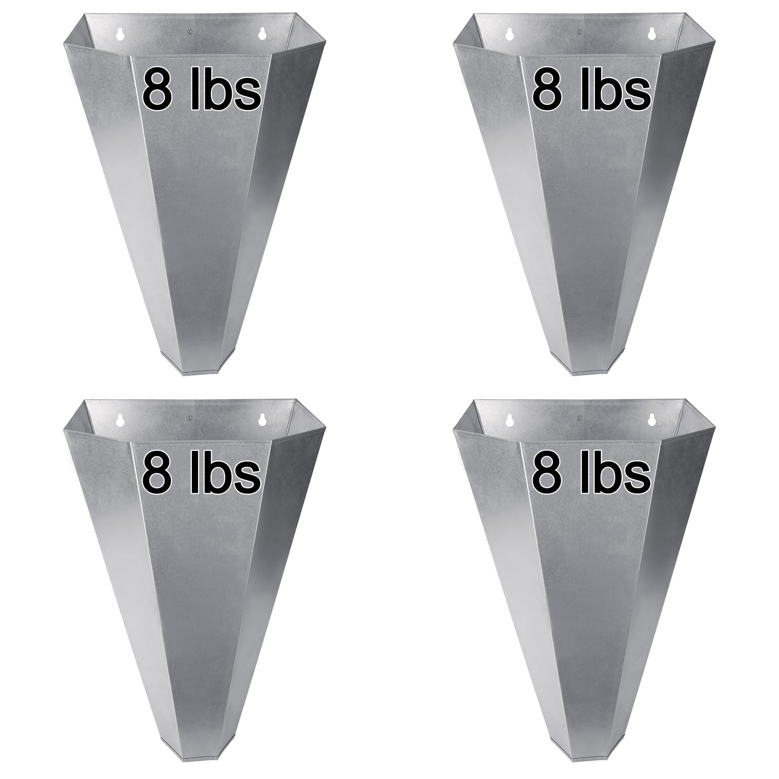 Holdly Cono de retención de aves de corral de acero galvanizado para pollo, para capas grandes, asadores, asadores, pavos de hasta 8 libras, cono plano para matar aves de corral, fácil de limpiar
