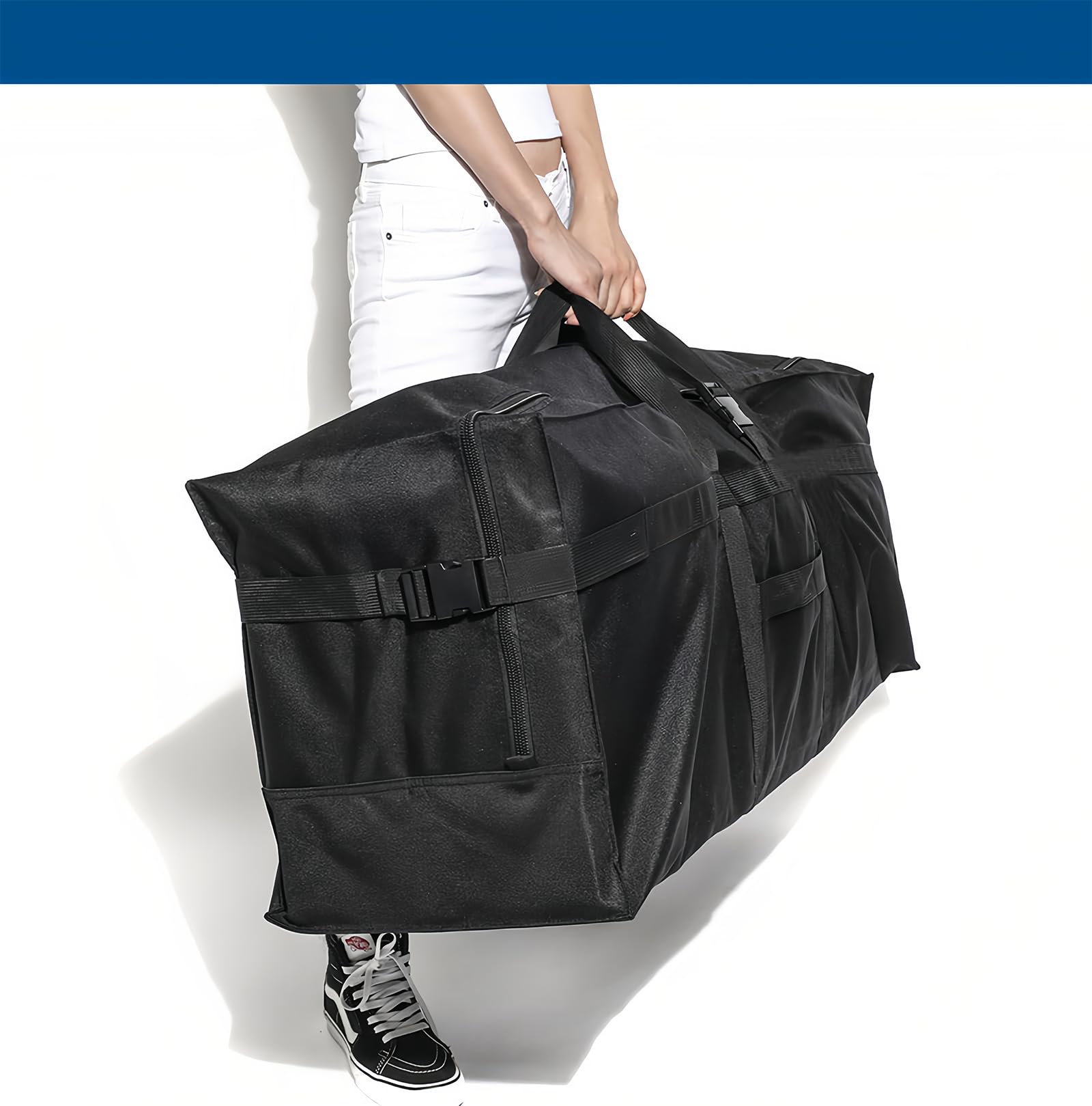 Arxus Duża Podróżna Torba Duffle, 180L Składana Bagaż Podręczny Weekendowa Nocne Holdall Bagażowa Składowanie Torby dla Damska Mężczyzn do Podróży Lotniczej Kemping Przeprowadzka | Wodoodporny, miękki futerał, wytrzymały, do przeprowadzki z nocnym weekend