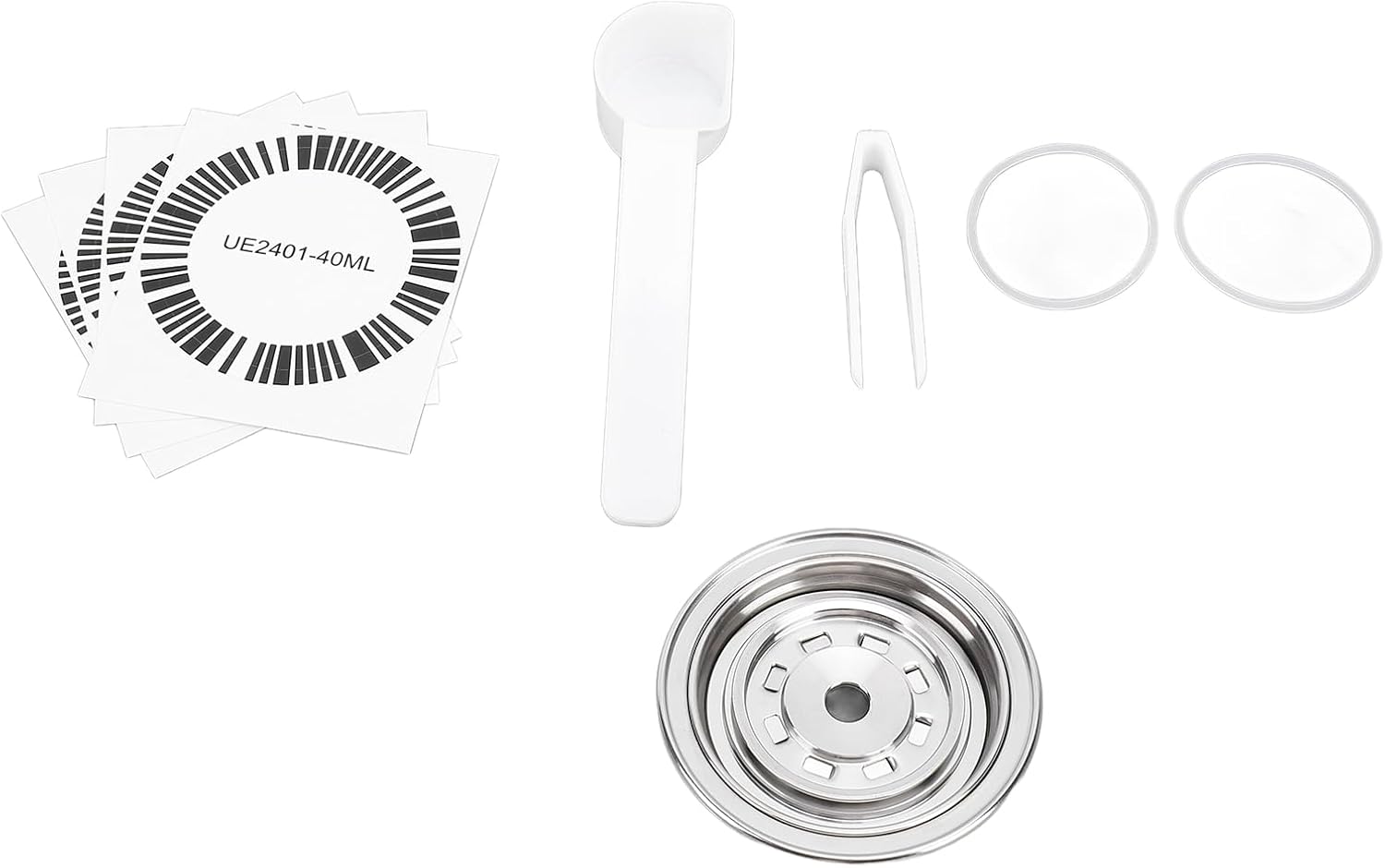 Reusable Coffee Pods Adapter Stainless Steel Coffee Capsule Converter Holder with Spoon Clip Stickers O Rings for Machines Coffee Lovers