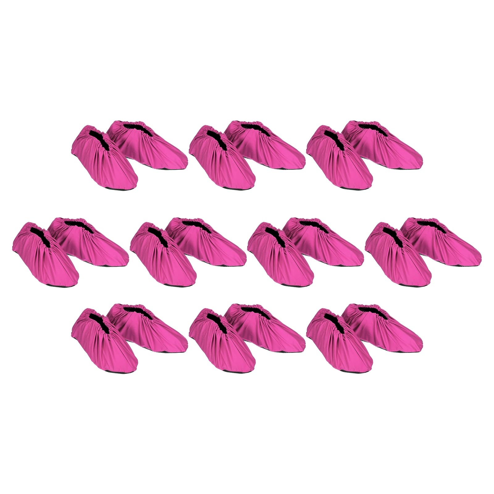 PATIKIL 10 Pairs Shoe & Boot Covers, Reusable Cotton Non-Slip Shoe Covers Washable Breathable Boot Shoe Covers for Indoors Household Laboratory, Rose Red
