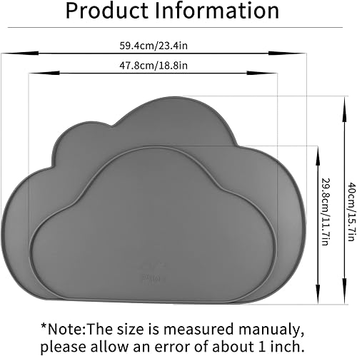 Miniatura 26 de Ptlom Mantel individual de silicona para perros y gatos, antideslizante, impermeable, para alimentos y agua, tapete para bandeja para cachorros