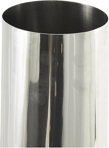 Miniatura 5 de Deco 79 Jarrón de aluminio 9 x 9 x 31 pulgadas plateado