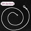 Cridoz 36 Pack Necklace Chain Bulk, Silver Plated Necklace Chains for Jewelry Making, 1.2 mm (20 Inches) #3