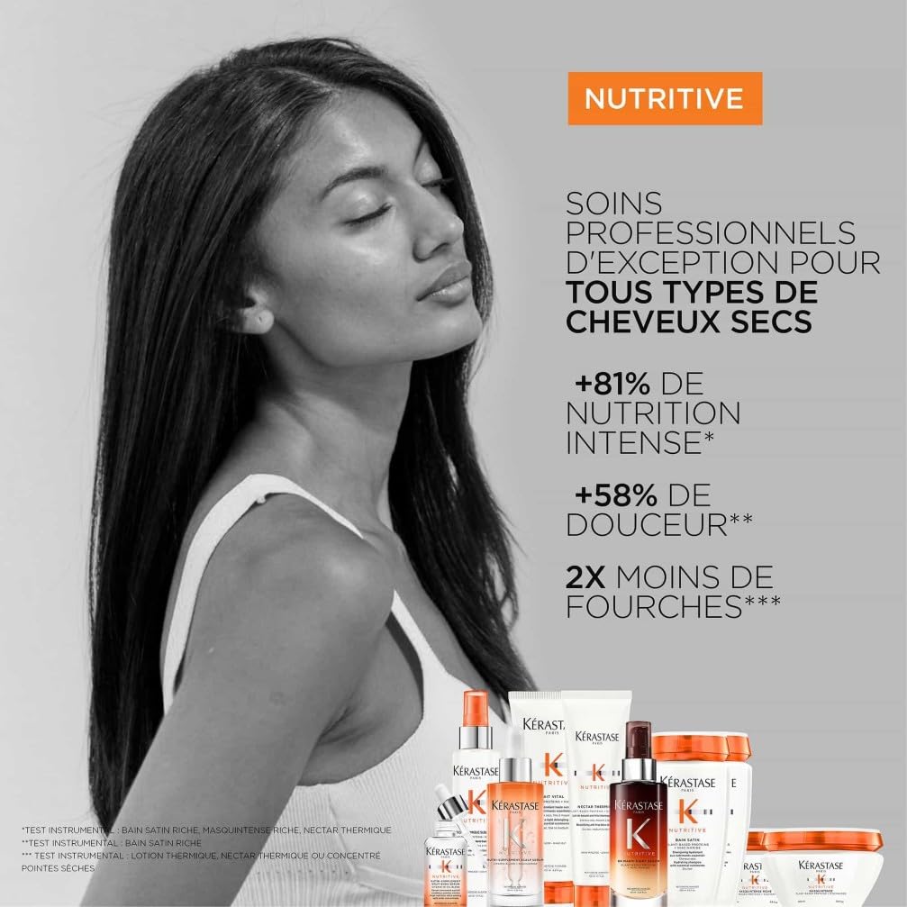 KÉRASTASE Nutritive - Sérum Nutritif Confort Intense - Serum Hydratant Pour Cuir Chevelu Sec - Apporte des Nutriments Essentiels - Niacinamide & Glycérine - +23% Hydratation Immédiate* - 90 ml