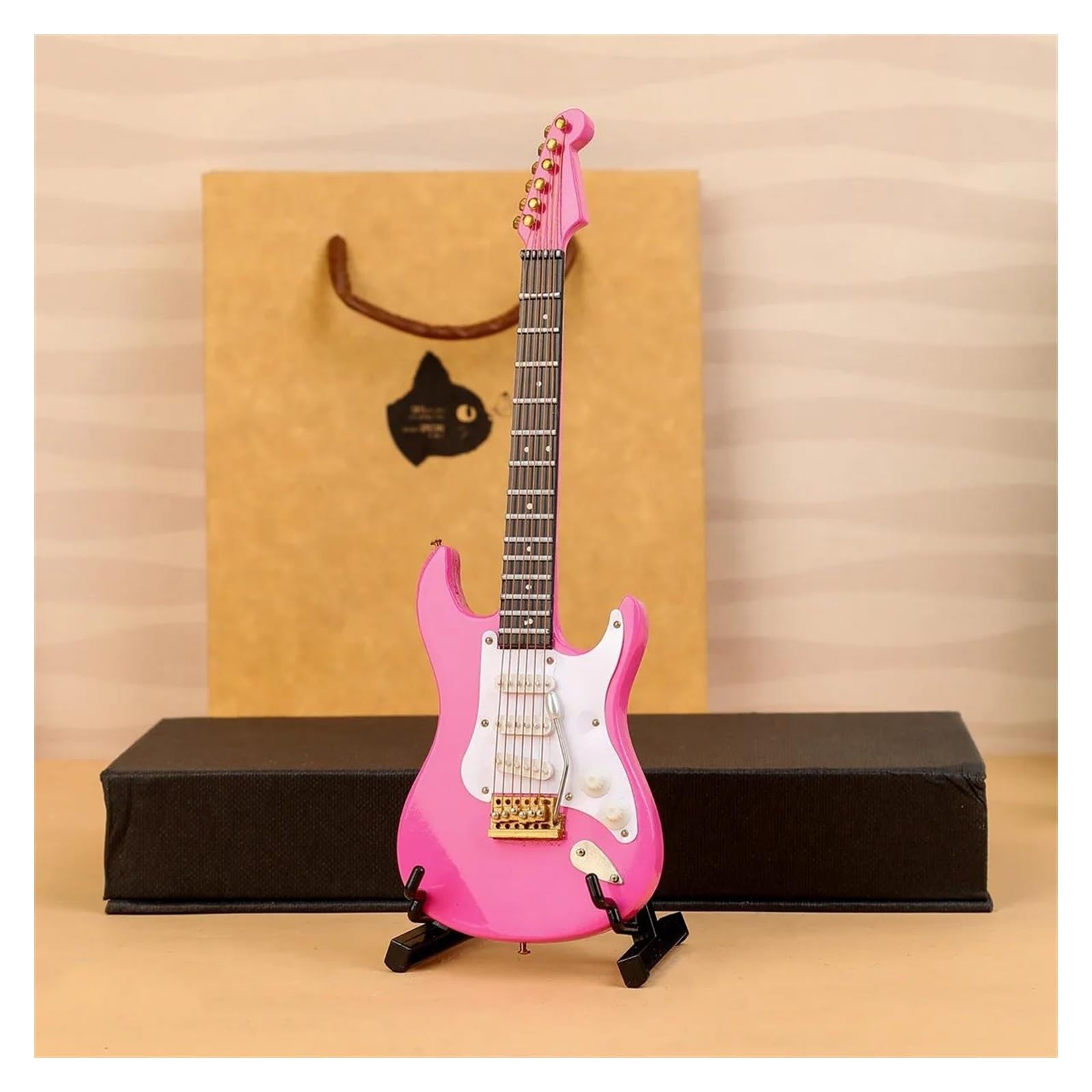 Amazon.co.jp: ミニ楽器飾り ミニエレキギター ミニチュア楽器モデル 