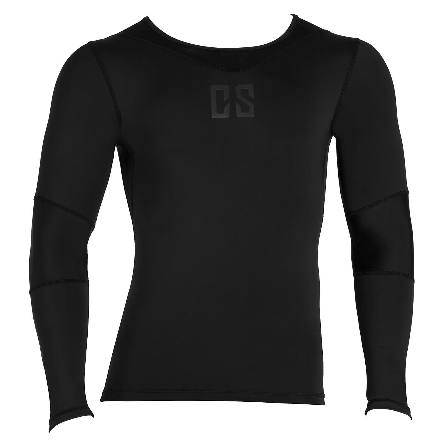 CAPITAL SPORTS Beforce Kompressionsshirt Herren Oberteil Funktionsunterwäsche Langarm Shirt für Männer (Size S,M,L,XL, Kompressions- und Laufunterwäsche, trägt Feuchtigkeit nach außen) schwarz