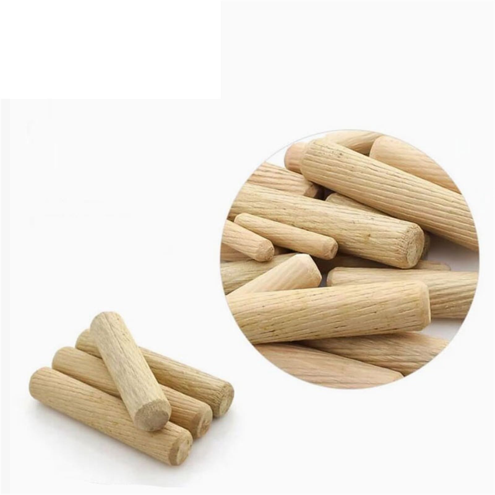 hölzerne Passstifte, M6/M8/M10*L Mm Schrank Schublade Runde Geriffelte Holz Handwerk Dübel Stifte Stangen Set Möbel Montage(1000pcs,M8 x 40mm)