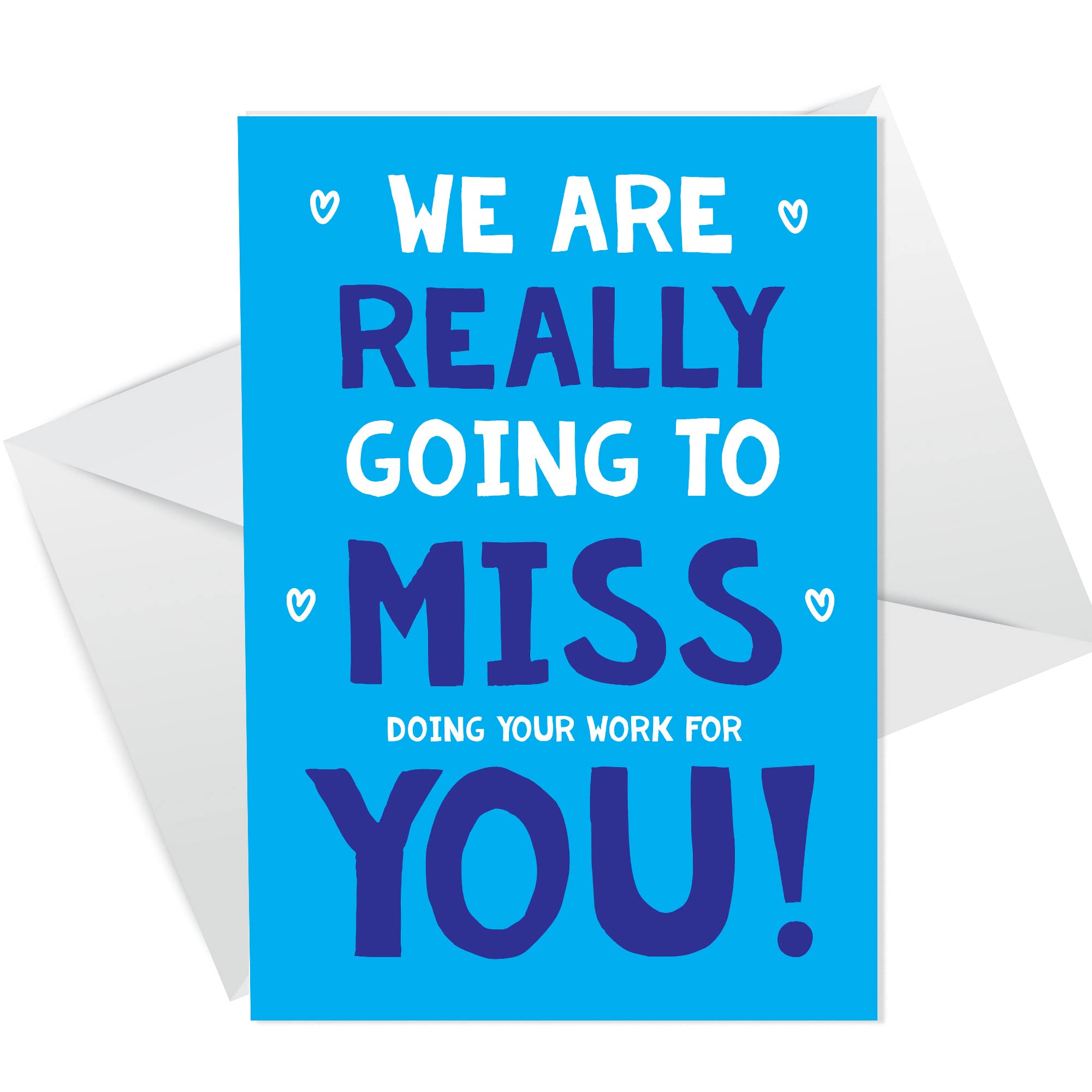 RED OCEAN Funny Leaving Card For Colleague | MISS YOU CARD | Farewell Coworker Colleague Card | Good Luck Card Congratulations Card | Leaving Job Card