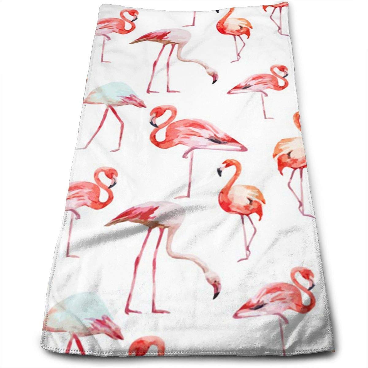 DDHHFJ Watercolor Pink Flamingo Bath Towels for Bathroom-Hotel-Spa-Kitchen-Set - Circlet Egyptian Cotton - Highly Absorbent Hotel Quality Towels 27.5 X 12 Inch