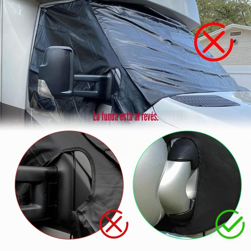 Cubierta de parabrisas de coche de repuesto para VW T7 T7 California 2021-2026 | Parasol para coche 600D, 100% opaco, bloquea los rayos UV, resistente a la intemperie