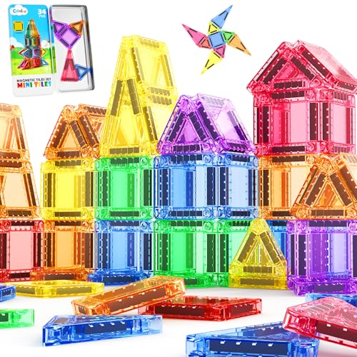 Coodoo Tuiles magnétiques Jouets pour Enfants,Jouets magnétiques pour Tout-Petits,Blocs STEM,Jouet de Construction,Cadeaux Garçons et Filles de Plus de Trois Ans