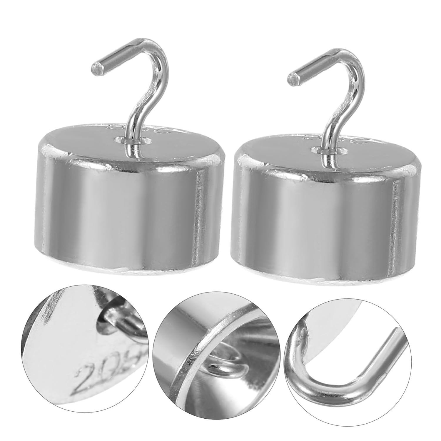 50pcs Lab Mass Set Each Chromium-Plated Iron Metal Hook Weights for Physics Science Laboratory Work Precise Small Hanging Weights with Clear Markings for Teaching and Research