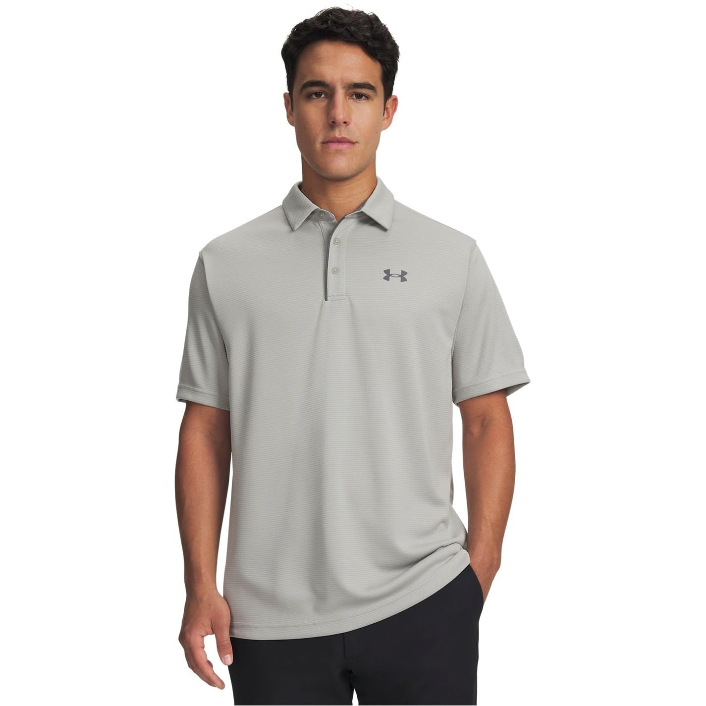 Under Armour Men's Gray Tech™ Polo Titanium / Pitch Xxl