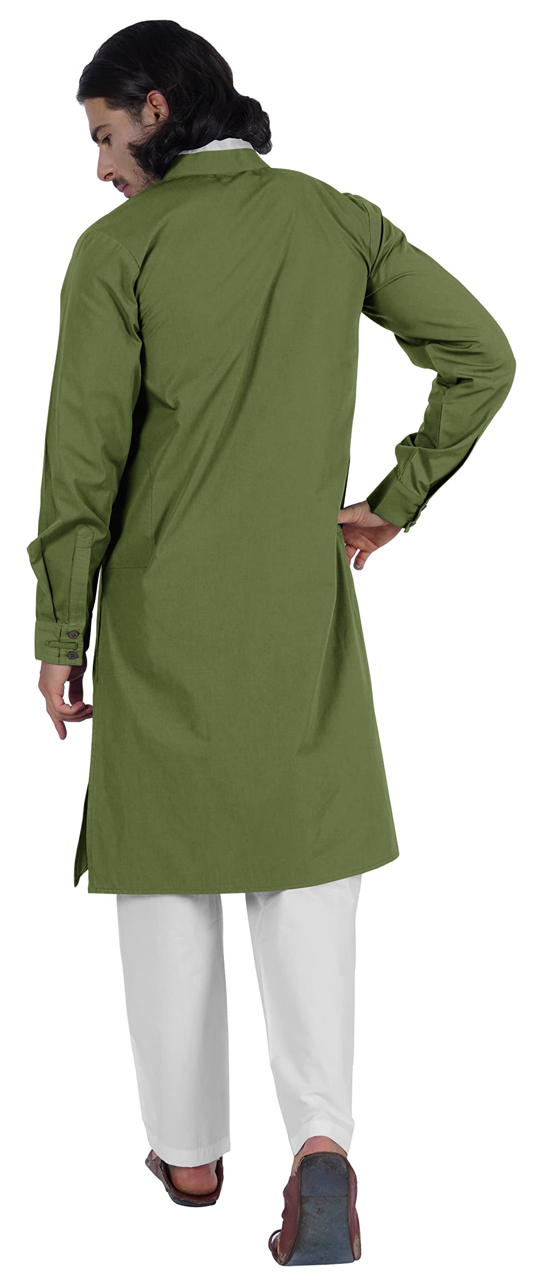 Atasi Herren Henley Welt Tasche Lange Kurta Feste Indische Ethnische Kleidung Für Männer