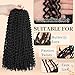 ShowCoco 8 Packs Passion Twist Hair Water Wave Crochet Hair for Passion Twist Crochet Braiding Hair Long Bohemian Hair Braiding Passion Twist Braids Synthetic Hair Extensions(18 Inch, #1B)