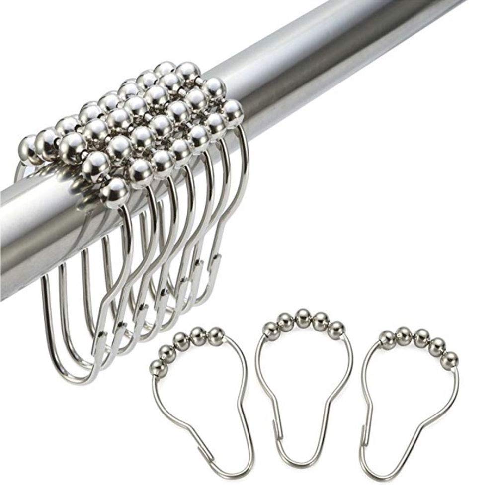 15 Ganci Da Doccia In Metallo Argento Antiruggine – Anelli A S Universali Per Tenda, Asciugamani E Utensili Da Cucina, Robusti E Decorativi