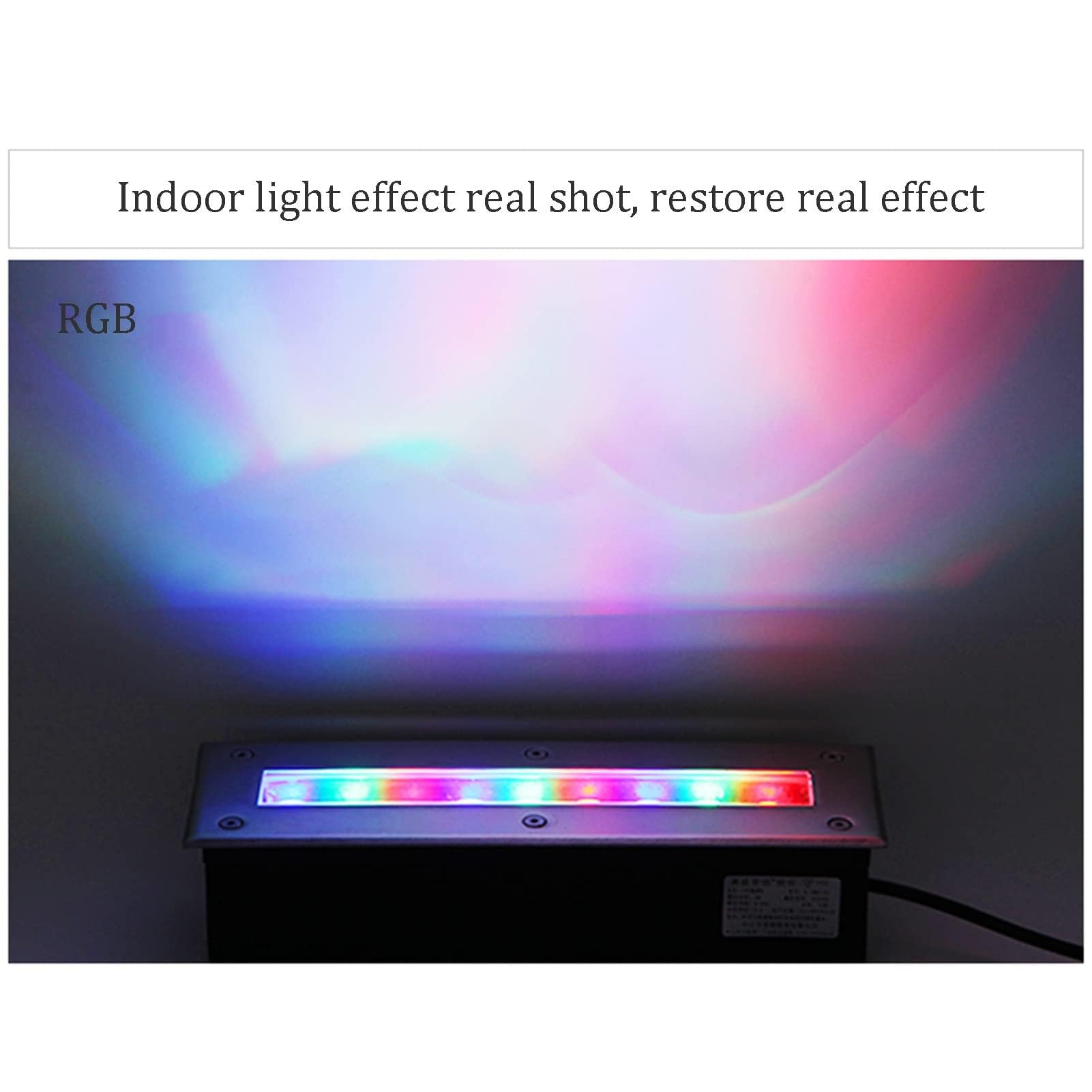 Oświetlenie LED Ground Buried Light – RGB Recessed Ground Lights, 12/Rectangle Outdoor Landscape Light Garden Ground Light, Waterproof Pathway Lights, for Backyard Patio Garden Step Decorative (Rgb