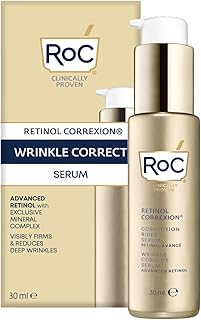RoC - Retinol Correxion Wrinkle Correct Face Serum - Daily Anti-Wrinkle and Ageing Treatment - Firming Moisturiser - Pure RoC Retinol - with Ascorbic Acid - 30 ml