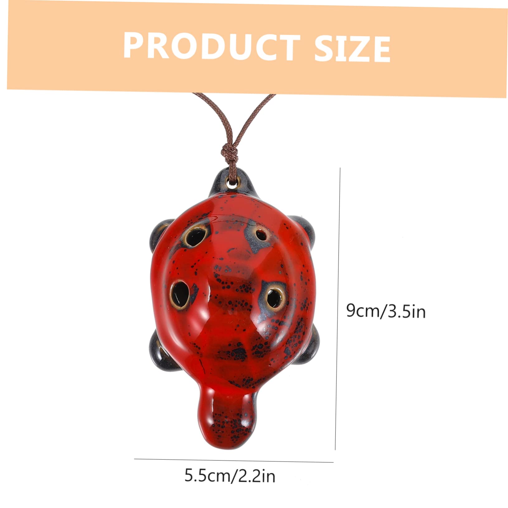 VANZACK 6Hole Turtle Shaped Ocarina for Beginners Cute and Portable Musical Instrument for Practice and Learning