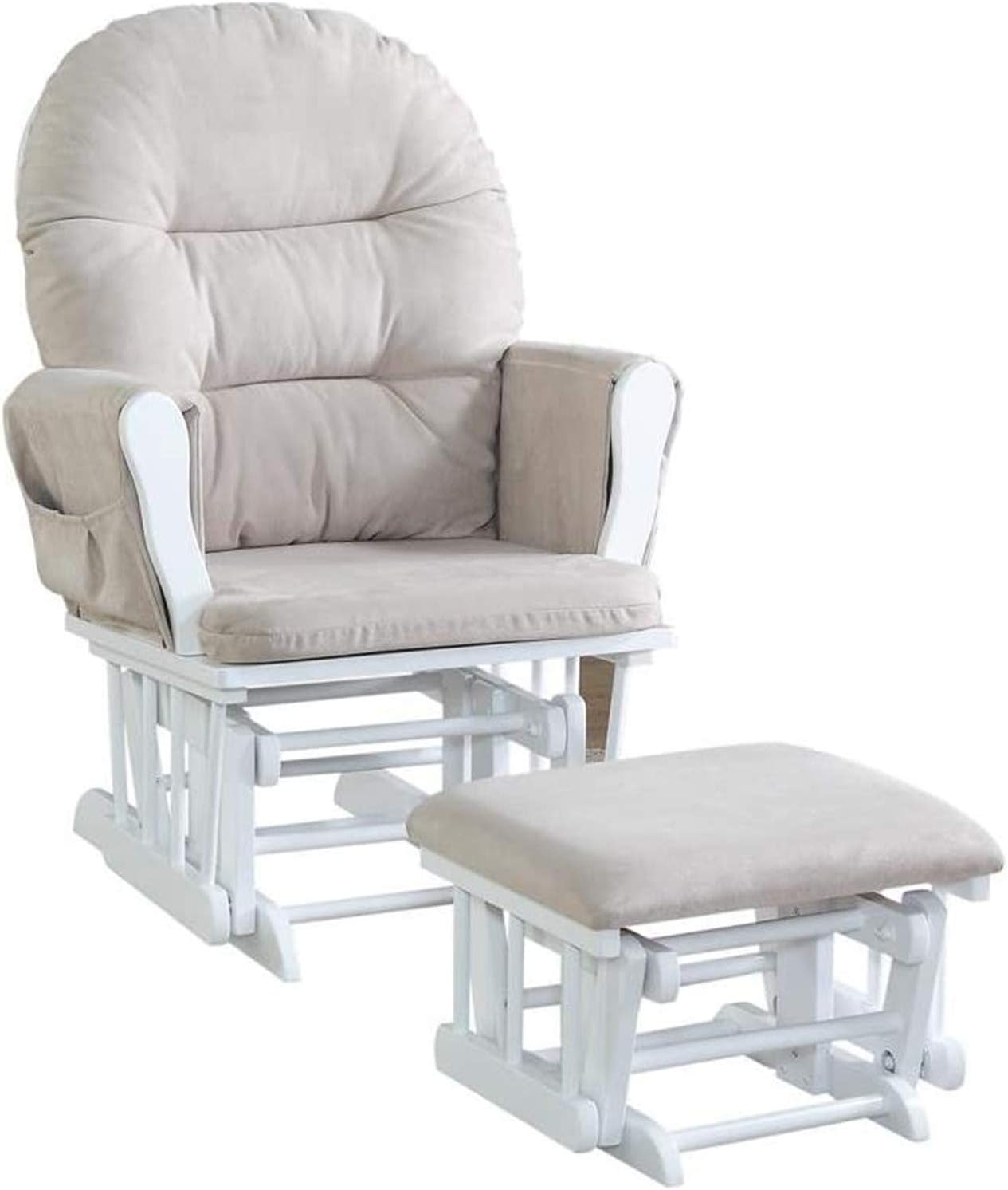 Naomi Home Brisbane Glider and Ottoman Set, Nursery Glider
