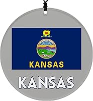 Vista 17 de Vermont Christmas Ornament - Festive Design Featuring State Flag - 2026 Hanging Acrylic Disc Decoration for Tree - Unique and Home Decor