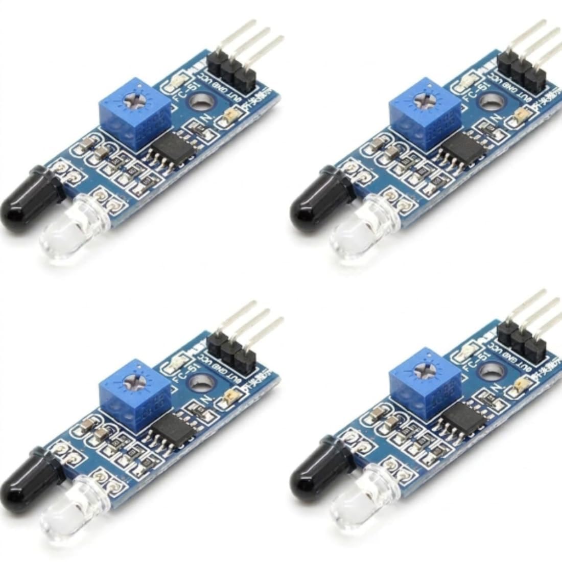 ir infrared sensor module for arduno obstacle avoidance robots car (pack of 4)