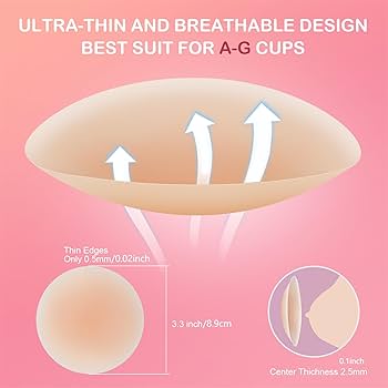 Breathable Boob Tape With 2 Reusable Nipple Covers - Bra Nipple Cover