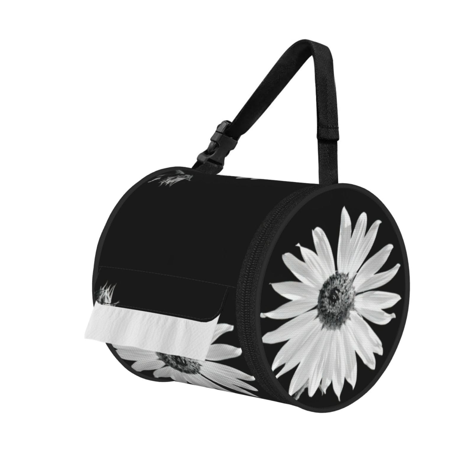 Sunflower Print Fashion Tissues Organizer Box, Hanging Tissue Holder For Purse Coins For Car Office Daily Outing