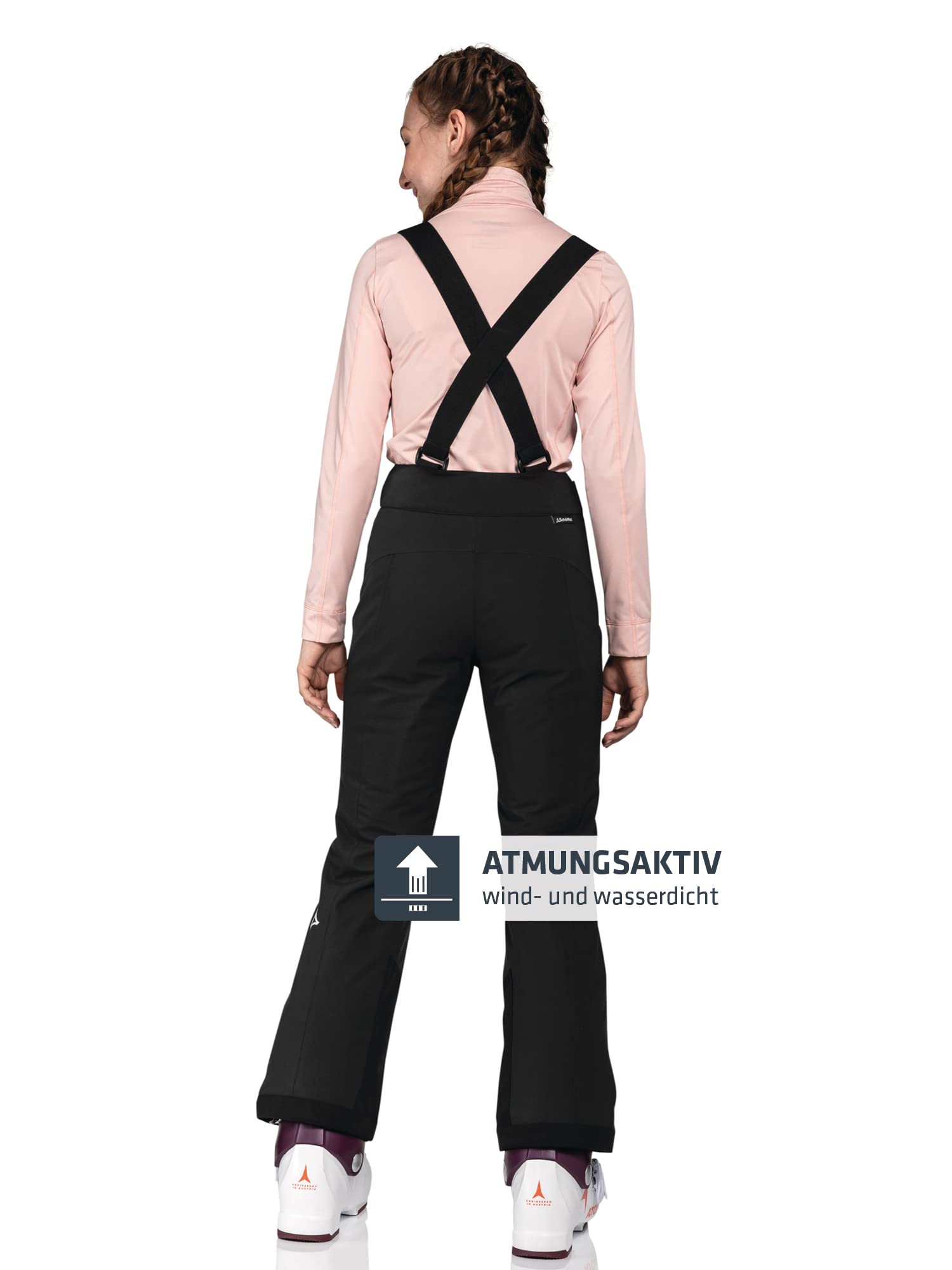 Schöffel Mädchen Ski Pants Joran G, wind- und wasserdichte Kinder Schneehose, wasserdichte Skihose mit Schneefang und Hosenträgern