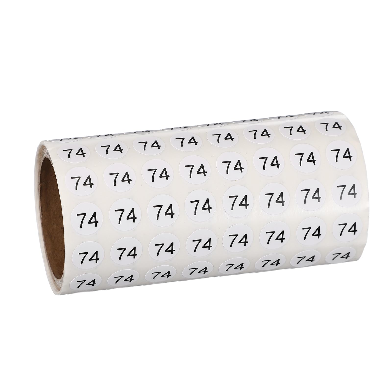 PATIKIL 1000pcs 0.4" Number Stickers, Mini Number 74 Sticker Numbers Labels Round Small Vinyl Self Adhesive Label Circle Decals 1 Roll Dots for Photo Album Poster Organize Inventory, Black