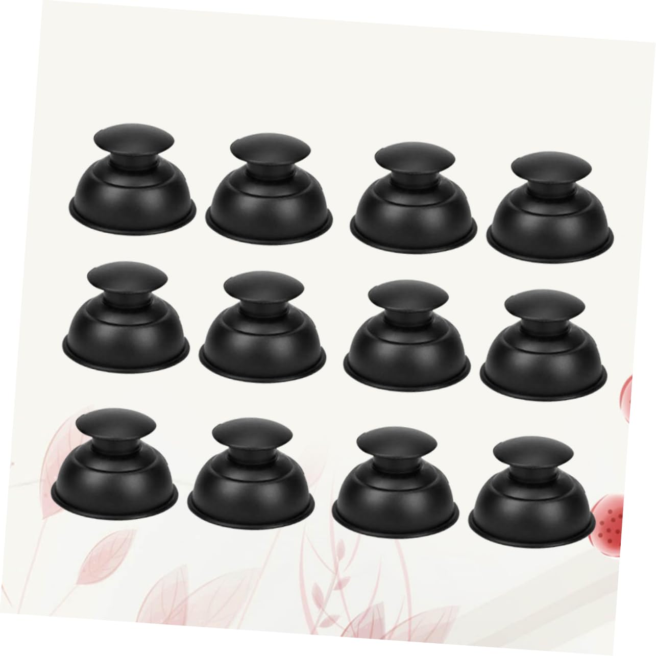 Ventouses en Silicone Noir, Lot de 12, Massage du Dos Corps