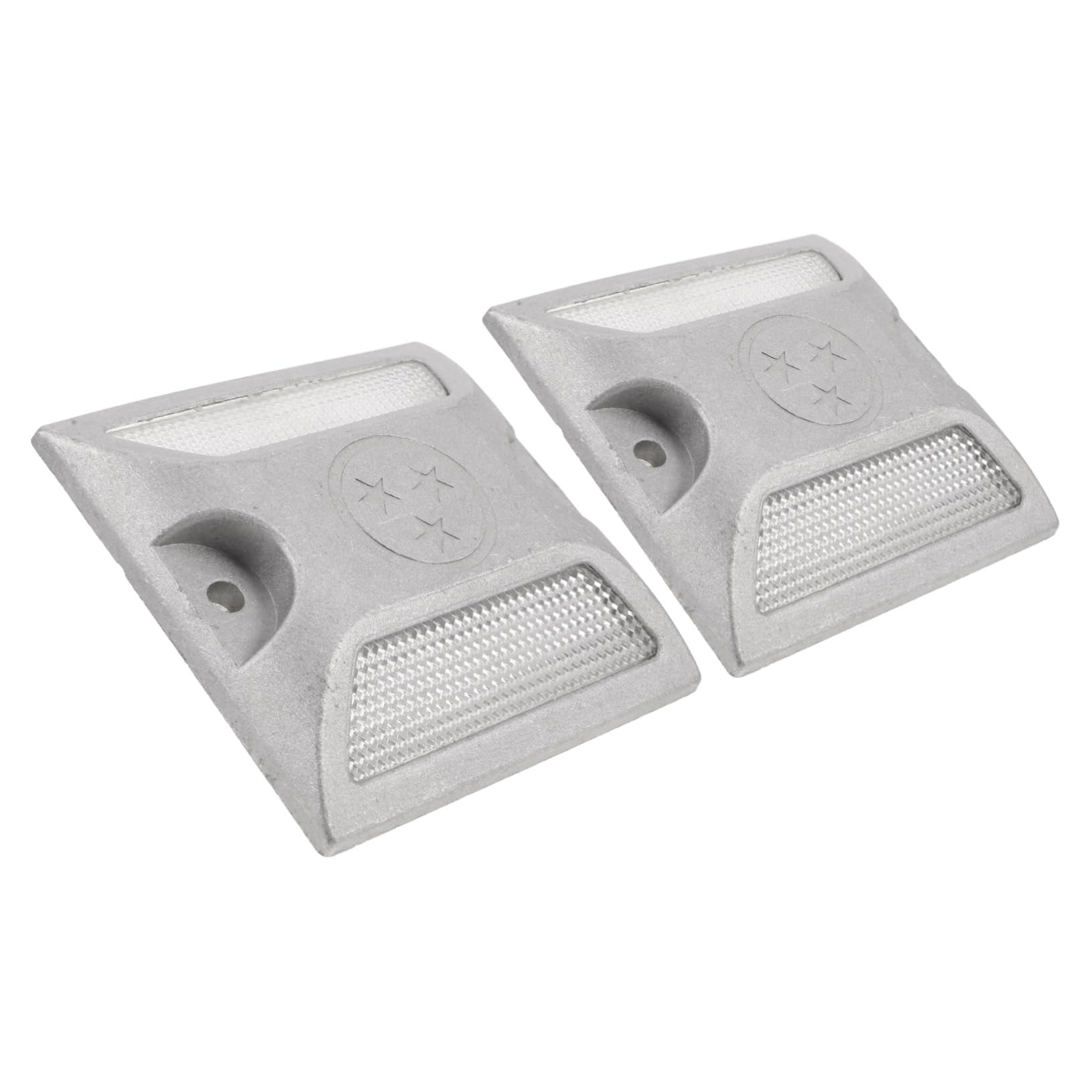 Abaodam Reflective Road 2 Pack Cast Aluminum Markers for Driveway Sports Area Hunting Safety