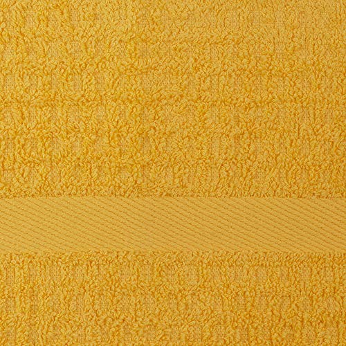 DII Basic Terry Collection Waffle Dishtowel Set, 15x26, Solid Yellow, 4 Piece - Image 5