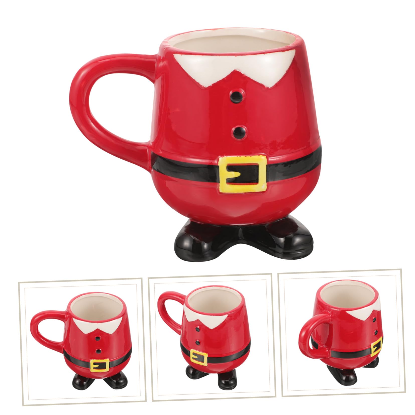 STOBAZA Copa de Papá Noel Taza de Navideña Adorable de Cerámica Hogar Taza Navideña para Desayuno de Obsequio de Navidad