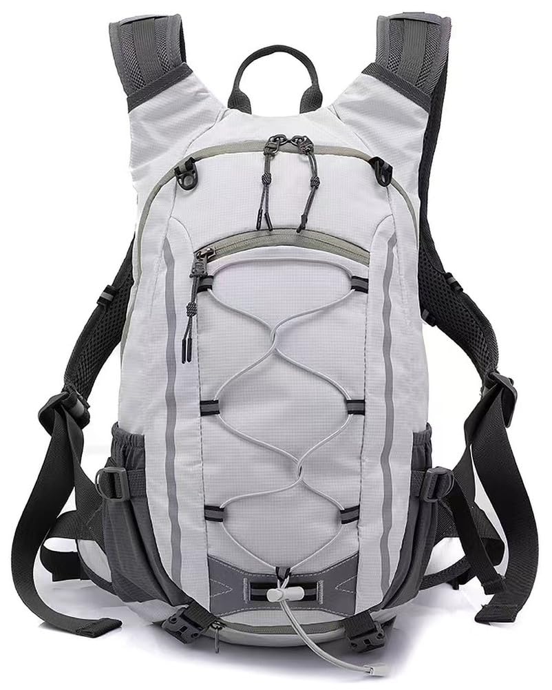 Lekki Wodoodporny Plecak Turystyczny 35L Pojemność 24x13x43cm Oddychający Daypack z Szelkami Air Cushion dla Podróży Outdoor Mężczyźni Kobiety,White