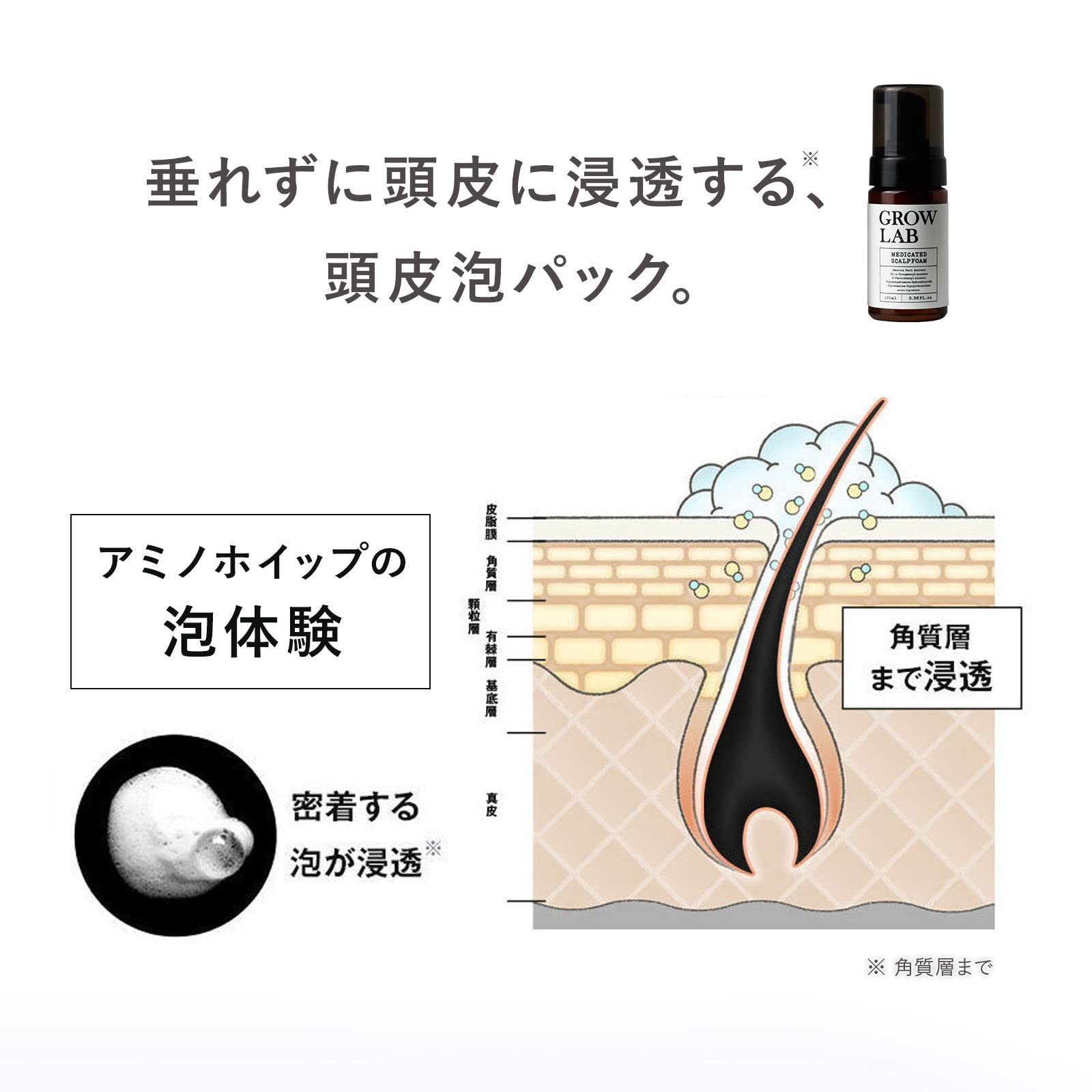 グロウラボ　スカルプフォーム　2個セット Amazon | N organic GROW LAB 頭皮泡パックセット メディケイテッド