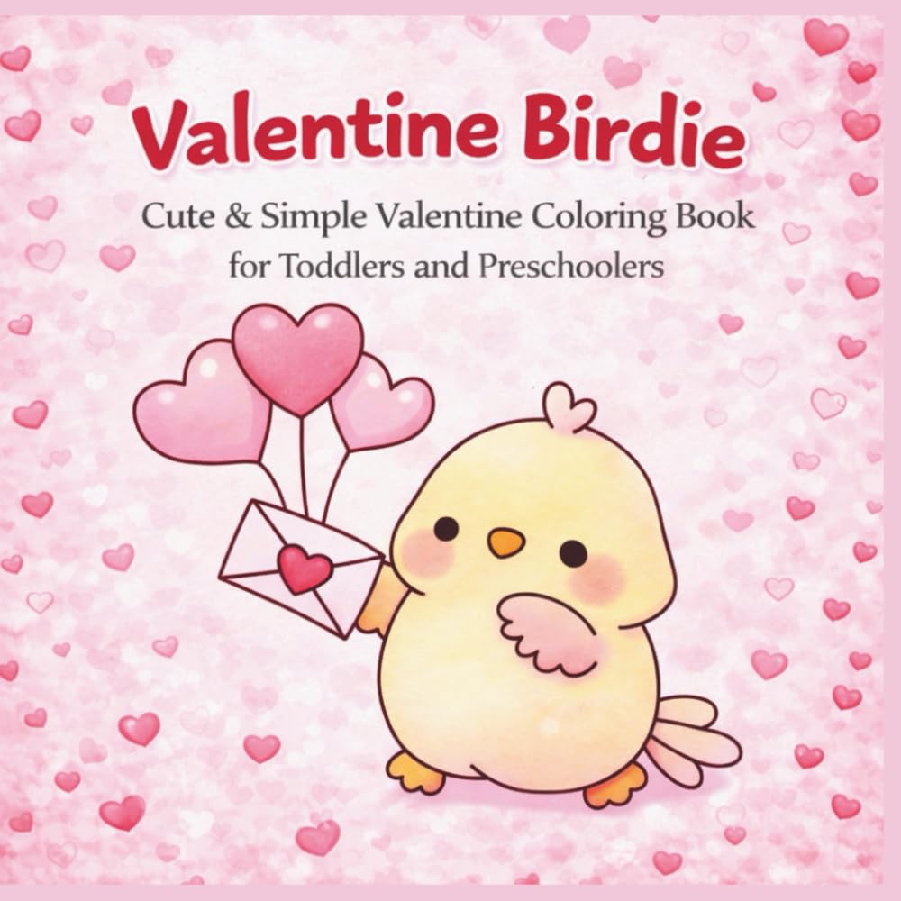 Valentine Birdie: A Cute and Simple Valentine Coloring Book