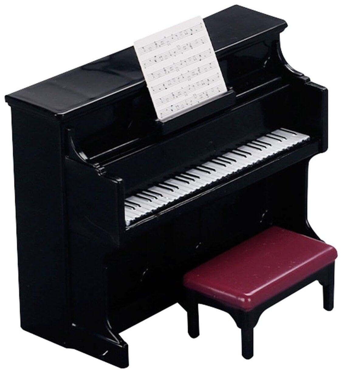 1:12 Piano En Miniatura De Casa De Muñecas con Modelo De Instrumentos Musicales De Taburetes para Juguetes De Juego De Casa Muñecas